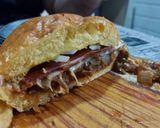 Une image de l'étape 8 de Burger végétalien façon « Pulled Pork » aux écorces de bananes.