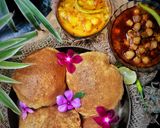 पूरी, दही ओर हींग के आलू छोले (Poori dahi aur hing ki aloo chole रेसिपी चरण 8 फोटो