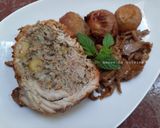 Une image de l'étape 13 de Escalope de dinde farcie aux champignons et oignons caramélisés 🍴.