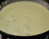 A picture of step 2 of Kesari milk peda.