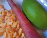 A picture of step 1 of Raw Mango and Carrot Instant pickle.