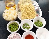 A picture of step 1 of Potato Maggi.