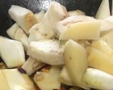 A picture of step 1 of Aloo Baingan.