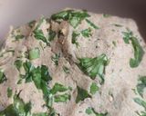 A picture of step 2 of Bajra methi dhebra.