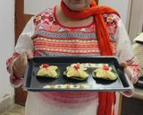 फ्लावर एग पार्सल (flower egg parcel recipe in Hindi) रेसिपी चरण 7 फोटो