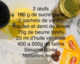 Une image de l'étape 1 de Biscuits aux sésames et noisettes.
