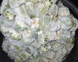 A picture of step 1 of Okra Masala.