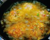 A picture of step 3 of Veg Manchurian with schezwan rice.