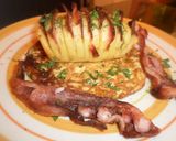Foto del paso 11 de la receta: Papas abanico con panceta sobre una base de soufflé con paprika
