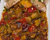 Foto del paso 3 de la receta: Ventresca de atún y pisto de berenjenas