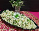 A picture of step 5 of Herbed Spring Onion Fried Rice.