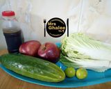 A picture of step 1 of Chinese cabbage salad.