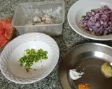 A picture of step 1 of Prawns masala#endofyearchallenge.