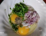 A picture of step 1 of Indian Bun omllette.