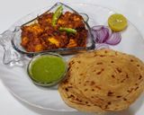 A picture of step 9 of Paneer Masala.