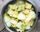 Foto del paso 1 de la receta: Receta fácil y ligera de crema de romanescu en la olla rápida