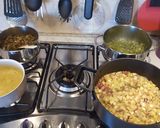 Foto del passaggio 8 della ricetta Tagliatelle alle barbabietole con carciofi,asparagi e melanzane