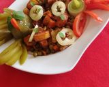 Zöldséges sertés aprópecsenye recept fázis 8 fotója