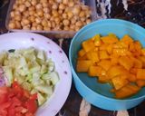 A picture of step 2 of Mango chickpea chaat.