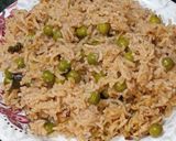 A picture of step 5 of Matar pulao.