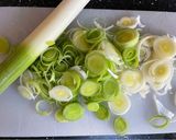 A picture of step 1 of Miso Salmon with Sautéed Leeks.