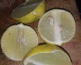 A picture of step 2 of Lemon juice and lemon soda.