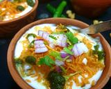 A picture of step 7 of Kulhard aloo chaat.