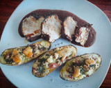 Foto del paso 9 de la receta: Carne al vino con papas rellenas con queso philadelphia y jamón