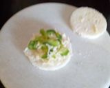 A picture of step 1 of Cheese capsicum cold sandwich.