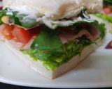 A picture of step 3 of My Ham,Cheese + Salad Sandwich with a kick 😍.