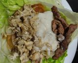 Foto del paso 9 de la receta: Wrap de carne🥩, pollo🍗, cebollas🧅y manzanas🍎 caramelizadas en salsa miel🍯mostaza🌯🥙🥬