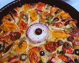 A picture of step 8 of Floral Mosaic Focaccia.