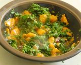 A picture of step 3 of Kale Mango salad.