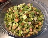 Une image de l'étape 4 de Compote de rhubarbe et pêches de vigne à la vanille.