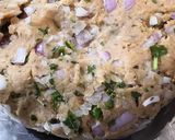 A picture of step 1 of Sindhi koki.