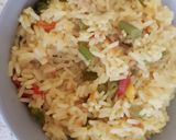 A picture of step 7 of My Smoked Sausage Garlic Chicken & a Veg Rice.