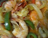 Foto langkah ke 5 dari resep Udang Saos Padang Pedas.