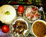 A picture of step 6 of Malka masour dall with zera rice.