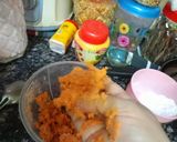 A picture of step 2 of Leftover bread peda coconut ladoo.