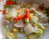 Foto langkah ke 5 dari resep Oseng sayur sawi putih jagung bakso.