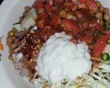 A picture of step 3 of Potato Chaana Chaat 😋.
