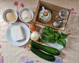 A picture of step 1 of Greek-Style Zucchini Fritters.