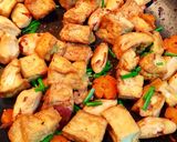 Hình bước làm 3 của món Đậu Hủ Kho Hột (Hạt) Mít Chay