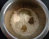 A picture of step 1 of Gujarati Malpua / Wheat flour and jaggery malpua.