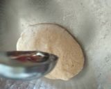 A picture of step 2 of 2 layered Roti (Bepadi Roti).