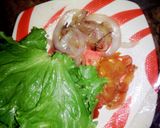 A picture of step 3 of My home made burger.