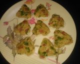 A picture of step 9 of Veg Sesame heart bites.