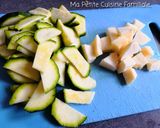 Une image de l'étape 1 de Salade quinoa/boulghour, courgette, fromage et myrtilles.