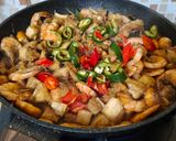 Foto langkah ke 6 dari resep Oseng Udang Tahu Tempe.