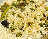 A picture of step 2 of Tempered rice bagare Chawal.